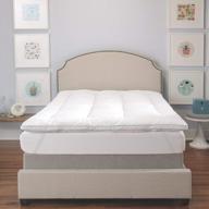 queen memory plus deluxe mattress topper - biopedic white for maximum comfort! 标志