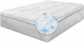 img 3 attached to Queen Size BioPEDIC Memory Plus Deluxe White Mattress Topper