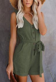 img 3 attached to Adibosy Jumpsuits Sleeveless Jumpsuit Rompers Women's Clothing and Jumpsuits, Rompers & Overalls