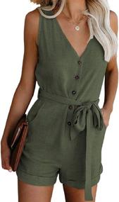 img 4 attached to Adibosy Jumpsuits Sleeveless Jumpsuit Rompers Women's Clothing and Jumpsuits, Rompers & Overalls