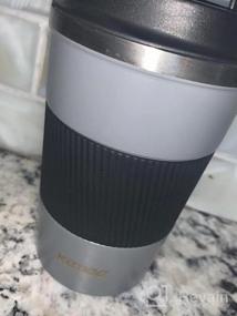 img 8 attached to Insulated Travel Mug 12Oz, 2PCS Travel Coffee Mug Spill Proof With Seal Lid, Reusable Coffee Mug To Go, Thermo Coffee Tumbler, Double Wall Vacuum Stainless Steel Coffee Cups For Hot/Ice Coffee Tea