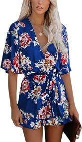 img 3 attached to Relipop Womens Jumpsuit Floral Elastic Women's Clothing ~ Dresses