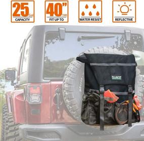 img 3 attached to 🗑️ ALL-TOP Spare Tire Trash Bag: Heavy Duty Offroad Storage Solution for Trucks, SUVs, and Cars (Carbon Black)