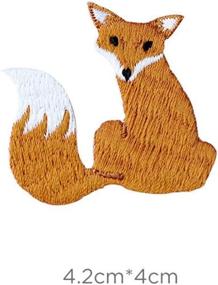 img 1 attached to Cute And Cool: 4 Fox Embroidery Patches For Iron-On Or Sewing Application