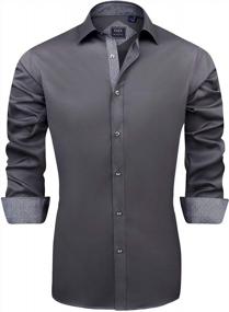img 4 attached to J.Ver Men'S Wrinkle-Free Stretch Dress Shirt: Comfortable And Stylish For Any Occasion