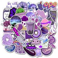 50-pack водонепроницаемые эстетические фиолетовые наклейки для подростков, девочек - идеально подходят для ноутбука, гидрофляги, телефона, автомобиля, скейтборда и путешествий - сверхпрочный 100% винил логотип