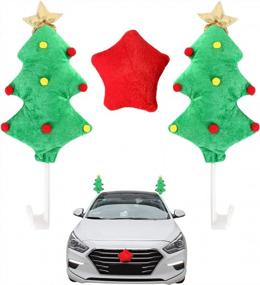 img 4 attached to Enhance Your Holiday Ride With AutoRocking Christmas Car Decorations – Includes Christmas Tree Costume Kit, Antler Ornaments, And Xmas Car Styling – Perfect Gift For Car Enthusiasts