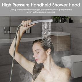 img 2 attached to Complete Cobbe Shower System Set With 12In Rainfall Head & Handheld - Includes Rough-In Valve Body & Trim