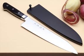 img 3 attached to 8.25 Inch Yoshihiro High Speed Steel Gyuto Chef'S Knife With Black Pakkawood Handle And No Saya - Ideal For Professional Cooking