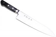 8.25 inch yoshihiro high speed steel gyuto chef's knife with black pakkawood handle and no saya - ideal for professional cooking logo
