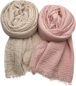 img 3 attached to Accessorize Your Style with AxeSickle Women Scarf Season Scarve: Premium Scarves & Wraps for Women