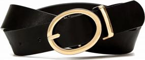 img 4 attached to Fashionable Women'S Faux Leather Belts For Stylish Jeans - By Earnda