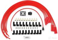 🔥 high performance accel 8mm spark plug wire set: super stock spiral for universal vehicles, red logo