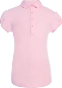 img 4 attached to Tommy Hilfiger Sleeve Interlock Collar Girls' Clothing ~ Tops, Tees & Blouses