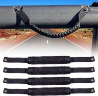 🚗 enhance your 2021-2022 ford bronco with premium paracord grips - cartaoo roll bar grab handles, interior accessories (black 4pcs) логотип