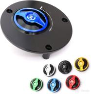 blue revo cnc quick release gas fuel cap compatible with yzf r6 99-19 17 18 r1 98-19 mt03 06-09 16-19 mt09 13-19 mt07 14-19 logo