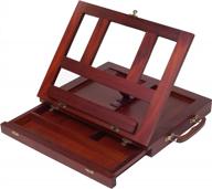 🎨 zaggit desktop adjustable art and book easel - mahogany wood, lightweight & sturdy with storage drawer logo