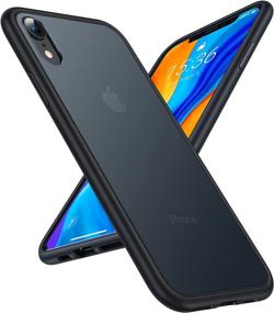 img 4 attached to 📱 TORRAS Shockproof iPhone XR Case: Military Grade Drop Tested, Translucent Matte Hard PC Back, Slim and Protective Design in Black