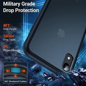 img 3 attached to 📱 TORRAS Shockproof iPhone XR Case: Military Grade Drop Tested, Translucent Matte Hard PC Back, Slim and Protective Design in Black