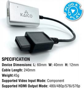 img 1 attached to Upgrade Your Nintendo Wii Experience With Kaico HDMI Adapter - Enjoy High Quality Component Output And Easy Plug & Play Functionality For NTSC And PAL Consoles