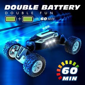 img 1 attached to Tecnock RC Car Remote Control Crawler, 1:14 Scale 15Km/H 4WD 2.4 GHz All Terrains Transform Toy Stunt Car For Kids Adults - 60 Mins Play, Gift For Boys Girls (Silver)