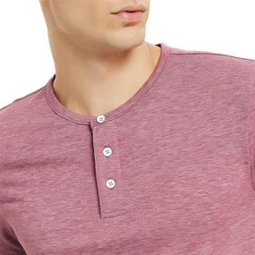 img 2 attached to 👕 Zengjo Henley Sleeve Button Heather Men's Clothing: The Ultimate Shirts Selection