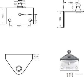 img 2 attached to 💪 Beneges Set of 4 Universal Gas Spring Lift Support Strut Brackets, 10mm Ball Stud Mounting, With Screws - 112.4 Lbs / 500 N Force Per Set