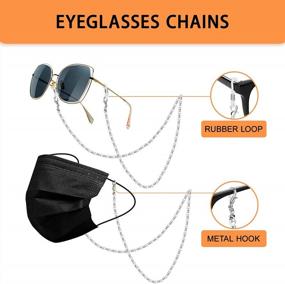 img 3 attached to Women'S Eyeglass Chains - Set Of 2-4 Eye-Catching String Holders For Glasses, Stylish Strap Eyewear Chains, Lanyards And Cords For Optimal Security And Accessorizing