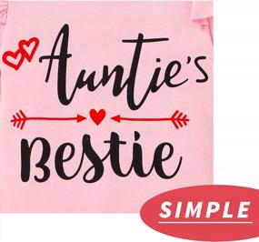 img 1 attached to Adorable Baby Girl Outfit: 'Auntie Is My Bestie' Romper, Shorts & Headband!