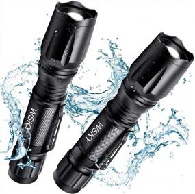 img 4 attached to Upgraded Wsky S2000 LED Tactical Flashlight: Water Resistant, Pocket-Sized, Ideal For Camping, Biking, Dog Walking, Emergencies, And Gifting (Batteries Not Included)