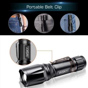img 2 attached to Upgraded Wsky S2000 LED Tactical Flashlight: Water Resistant, Pocket-Sized, Ideal For Camping, Biking, Dog Walking, Emergencies, And Gifting (Batteries Not Included)