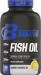 bodybuilding signature fish oil lemon softgels 400 mg epa 300 mg dha omega-3 supplement brain heart joint health 100 count logo