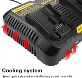 img 2 attached to DEWALT 20-Volt MAX Jobsite Charger DCB102BP Replacement - Compatible With DCB205-2 & DCB204-2 Batteries