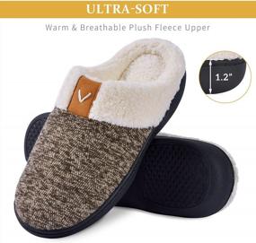 img 3 attached to Stay Snug And Stylish With Women'S Cozy Memory Foam Slippers - Anti-Skid Soles For Indoor And Outdoor Wear