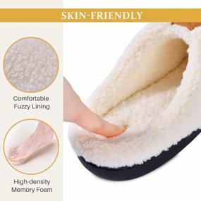 img 2 attached to Stay Snug And Stylish With Women'S Cozy Memory Foam Slippers - Anti-Skid Soles For Indoor And Outdoor Wear