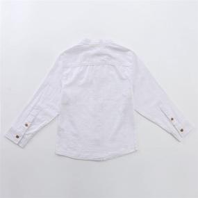 img 3 attached to MOMOLAND Sleeve Mandarin Collar Button Boys' Clothing ~ Tops, Tees & Shirts