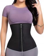 women's workout waist trainer corset latex underbust sport cincher body shaper ashlone logo