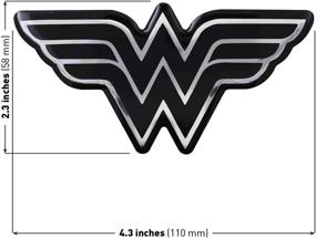 img 3 attached to 🦸 Eye-Catching Fan Emblems Wonder Woman Domed Chrome Car Decal - Classic Logo in Black and Chrome