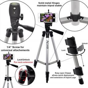 img 1 attached to Capture Picture Perfect Moments With The Acuvar 50 Smartphone/Camera Tripod: Perfect For IPhone, Samsung Galaxy, And Android Devices!