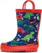 trendy and durable rain boots for toddlers and kids with convenient handles and playful patterns - lone cone logo