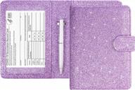 travel in style with acdream's glitter purple passport and vaccine card holder combo logo