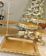 картинка 1 прикреплена к отзыву Десертный набор премиум-класса - набор из 4 подставок для торта Riccle Gold - антикварные подставки и подносы для элегантных десертных столов для Рождества, свадьбы, дня рождения, свадьбы и детского душа от Junior Rojas