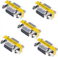 5-pack oiyagai hd db15 vga female to female coupler for null modem serial cable gender change logo