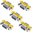 5-pack oiyagai hd db15 vga female to female coupler for null modem serial cable gender change logo