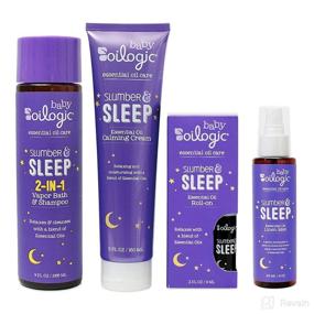 img 4 attached to 👶 Oilogic Baby Essentials - Slumber & Sleep Essential Oil Gift Set: Roll-On Oil, Calming Cream, Vapor Bath & Linen Mist - Lavender & Chamomile Blend