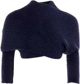 img 3 attached to Autumn Sweater Multi Use Knitted Sleeves Women's Accessories via Scarves & Wraps