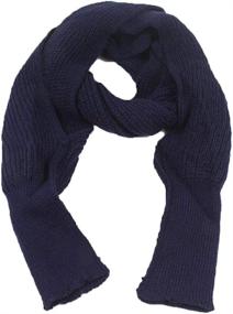 img 4 attached to Autumn Sweater Multi Use Knitted Sleeves Women's Accessories via Scarves & Wraps