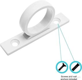 img 3 attached to 🚿 Dura Faucet RV Shower Hose Guide Ring with Mounting Screws - White