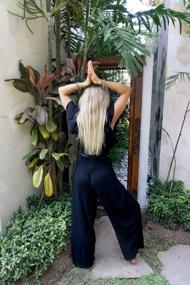 img 1 attached to Stay Comfortable And Chic With PIYOGA Palazzo Pants: Smocked High Waist, Loose Flare, And Convenient Pockets For Women