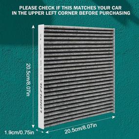 img 2 attached to 🚗 LOIOLFIL Cabin Air Filter Replacement for Toyota Tacoma (2005-2021), Dodge Dart (2013-2016), Pontiac Vibe (2003-2008) - CF10374 FD374 CP374 BE-374 with Activated Carbon (1 Pack)